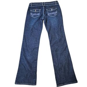 Womens Y2K Embellished Bling Hip Hugger Flares Sz 9 TRASHY MCBLING 00S LOW RISE